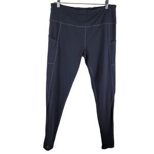 Lamibaby Gray Side Pockets Side Mesh Athletic Leggings Womens XL